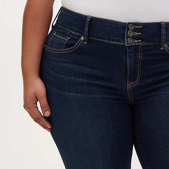 Sold Elsewhere-Torrid Super Soft Dark Wash Jegging - Picture 3 of 6